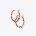 Twisted Gold Hoop Earrings Jewelry and Accessories
