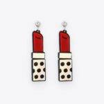 Red Lipstick Earrings Jewelry and Accessories