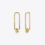 Oblong Gold Earrings Jewelry and Accessories