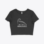 Mom Dinosaur Cropped T-Shirt Festive Mother's Day