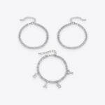 Chain Layered Initial Anklet Jewelry and Accessories