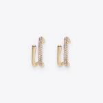 Geometric Gold Charm Earrings Jewelry and Accessories