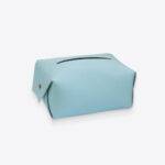 Blue Polyurethane Leather Tissue Box Cover Accessories and Supplies Baby Items Car Accessories