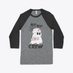 Boo Boo Crew Unisex 3/4 Sleeve Baseball T-Shirt Festive Halloween
