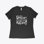 Boozin' With My Witches Women's Relaxed Jersey T-Shirt Festive Halloween