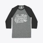 Spooky Vibes Unisex 3/4 Sleeve Baseball T-Shirt Festive Halloween