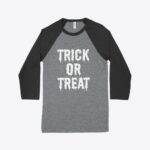 Trick Or Treat Unisex 3/4 Sleeve Baseball T-Shirt Festive Halloween