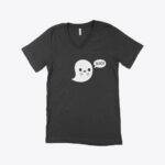 Cute Ghost Unisex Jersey V-Neck T-Shirt Festive Halloween
