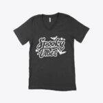 Spooky Vibes Unisex Jersey V-Neck T-Shirt Festive Halloween