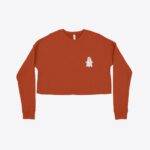 Ghost Women's Cropped Fleece Sweatshirt Festive Halloween