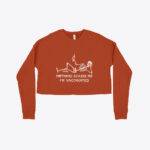 Nothing Scares Me Women's Cropped Fleece Sweatshirt Festive Halloween