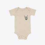 Skeleton Sign of the Horns Baby Jersey One-Piece Festive Halloween