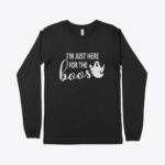I’m Just Here for the Boos Unisex Jersey Long Sleeve T-Shirt Festive Halloween