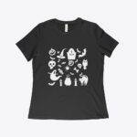 Halloween Women's Relaxed Jersey T-Shirt Clothing Festive Halloween MADE IN THE USA T-Shirts Color : White|Black