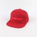 LED Message Cap Best Sellers Hats and Hair Accessories New Arrivals Color : Red|Black