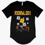 Men's Funny Roblox T-Shirt with Curved Hem - Roblox Characters T-Shirt Best Sellers Clothing MADE IN THE USA New Arrivals T-Shirts Color : White|Navy|Black