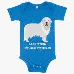 Baby Jersey I Just Freaking Love Great Pyrenees Onesie - Dog Lover Onesie Baby Items Best Sellers Clothing Kids MADE IN THE USA Color : White|Asphalt|Heather Columbia Blue