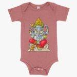 Baby Ganesh Onesie - Hindu Onesies Baby Items Best Sellers Kids MADE IN THE USA Color : Peach Triblend|Ice Blue Triblend|Mauve Triblend