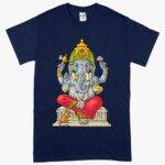 Heavy Cotton Ganesh T-Shirt - Hindu T-Shirts Best Sellers Clothing MADE IN THE USA T-Shirts Color : White|Navy|Cardinal Red