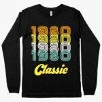 1980 Classic Long Sleeve T-Shirt - 1980 T-Shirt - 80s Tee Shirt MADE IN THE USA T-Shirts